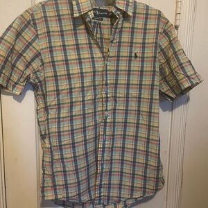 Polo by Ralph Lauren Short-Sleeve Plaid Button-Down — Light yellow Multi